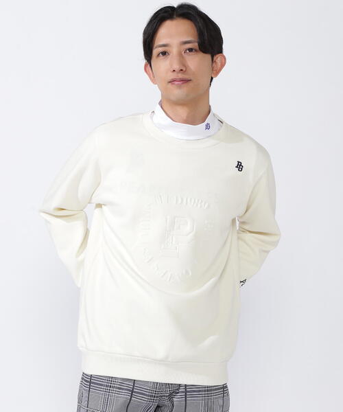 PEARLY GATES ☆ パーリーゲイツ  スウェットプルオーバー セール】【PEARLY GATES】C/Peダンボールクルーネックプル