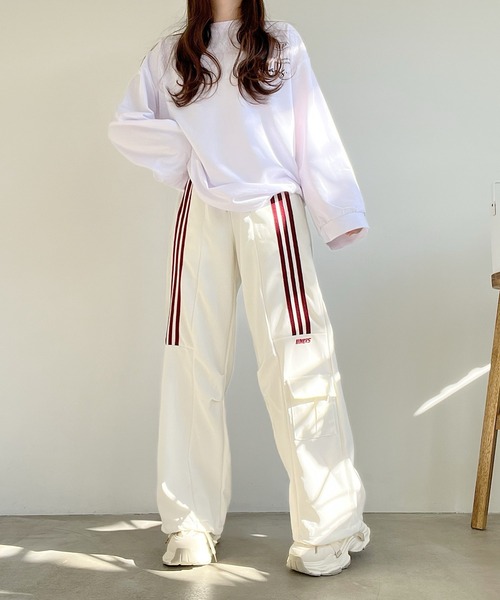 Nana（ナナ）の「カーゴポケットラインパンツ（その他パンツ・レディース・ホワイト/ブラック・FREE）」の9枚目の写真