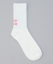 coen | ロゴ刺繍 ジャガード クルーリブソックス(ソックス/靴下)