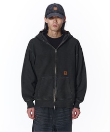 DAMAGE PATCH ZIP HOODIE