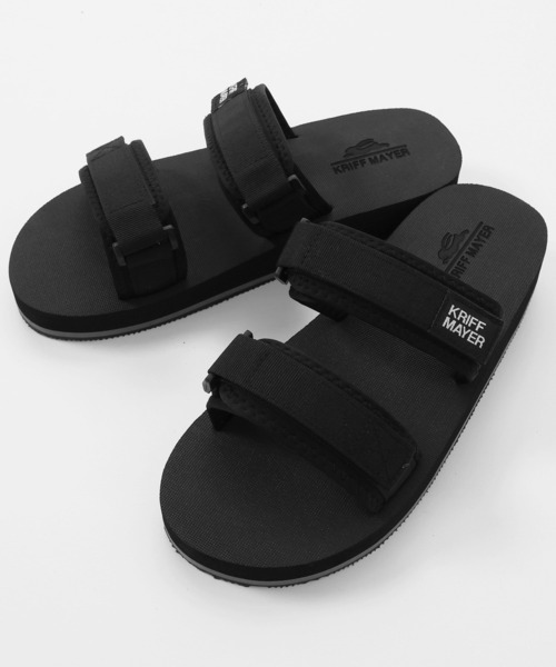 KRIFF MAYER(クリフメイヤー)の「ダブルベルトサンダル(サンダル・メンズ・ブラック/ダークブラウン・LARGE/SMALL/X-LARGE/MEDIUM)」の2枚目の写真