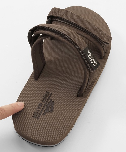 KRIFF MAYER(クリフメイヤー)の「ダブルベルトサンダル(サンダル・メンズ・ブラック/ダークブラウン・LARGE/SMALL/X-LARGE/MEDIUM)」の4枚目の写真