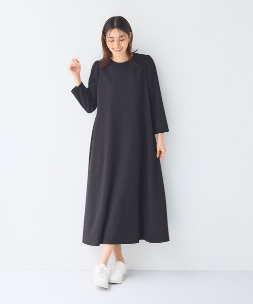 CROSS FUNCTION(クロスファンクション)の「《シワになりにくい》サマ美え ジョーゼットワンピース【CF/クロスファンクション】(ワンピース・レディース・ライトベージュ/ネイビー/ブラック・L/M)」の14枚目の写真