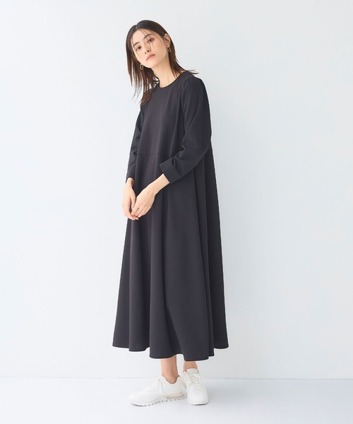 CROSS FUNCTION(クロスファンクション)の「《シワになりにくい》サマ美え ジョーゼットワンピース【CF/クロスファンクション】(ワンピース・レディース・ライトベージュ/ネイビー/ブラック・L/M)」の13枚目の写真
