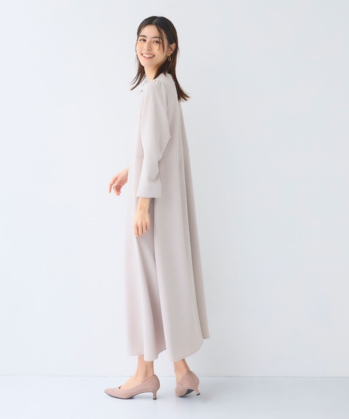 CROSS FUNCTION(クロスファンクション)の「《シワになりにくい》サマ美え ジョーゼットワンピース【CF/クロスファンクション】(ワンピース・レディース・ライトベージュ/ネイビー/ブラック・L/M)」の21枚目の写真
