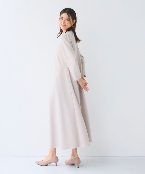 CROSS FUNCTION(クロスファンクション)の「《シワになりにくい》サマ美え ジョーゼットワンピース【CF/クロスファンクション】(ワンピース・レディース・ライトベージュ/ネイビー/ブラック・L/M)」の22枚目の写真