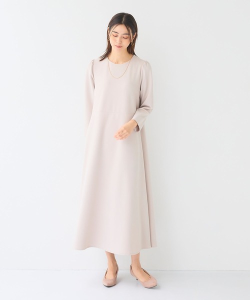 CROSS FUNCTION(クロスファンクション)の「《シワになりにくい》サマ美え ジョーゼットワンピース【CF/クロスファンクション】(ワンピース・レディース・ライトベージュ/ネイビー/ブラック・L/M)」の17枚目の写真