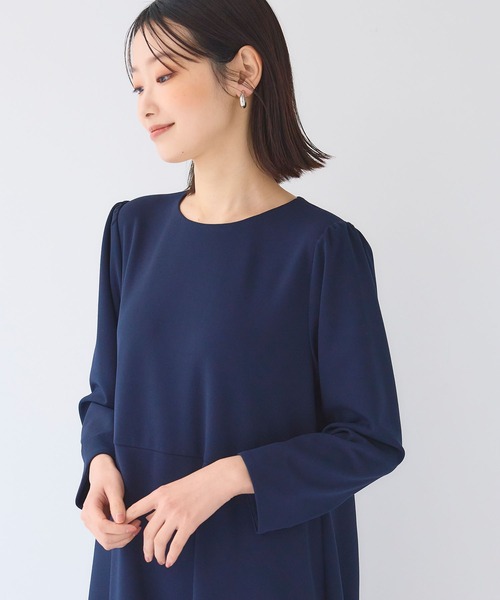 CROSS FUNCTION(クロスファンクション)の「《シワになりにくい》サマ美え ジョーゼットワンピース【CF/クロスファンクション】(ワンピース・レディース・ライトベージュ/ネイビー/ブラック・L/M)」の11枚目の写真