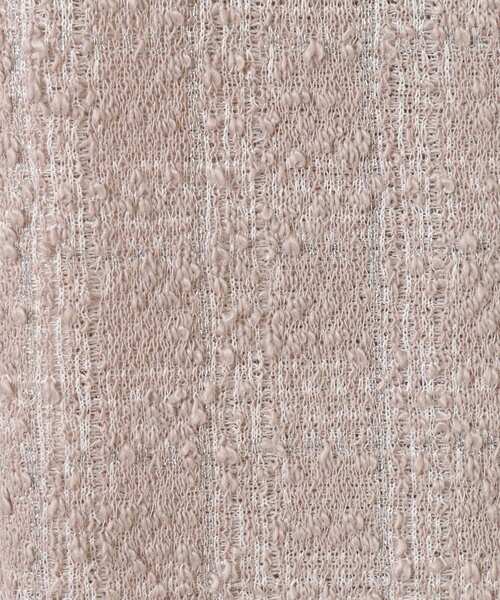 earth music&ecology（アースミュージックアンドエコロジー）の「カットツイードショートジャケット（ノーカラージャケット・レディース・アイボリー/ピンクベージュ・FREE）」の13枚目の写真