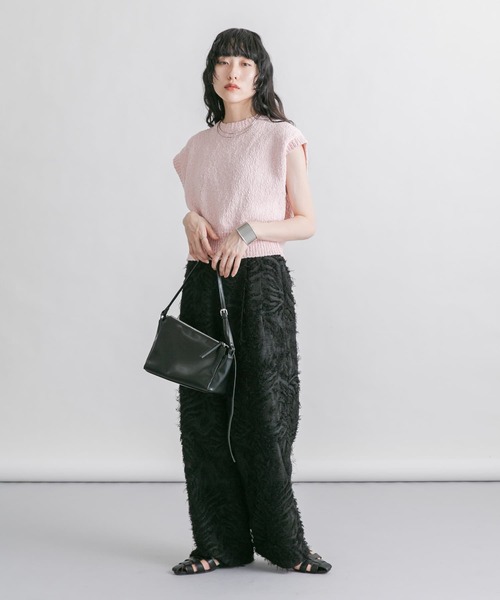 KBF（ケイビーエフ）の「フリンジイージーパンツ（その他パンツ・レディース・ブラック/アイボリー・ONE）」の18枚目の写真