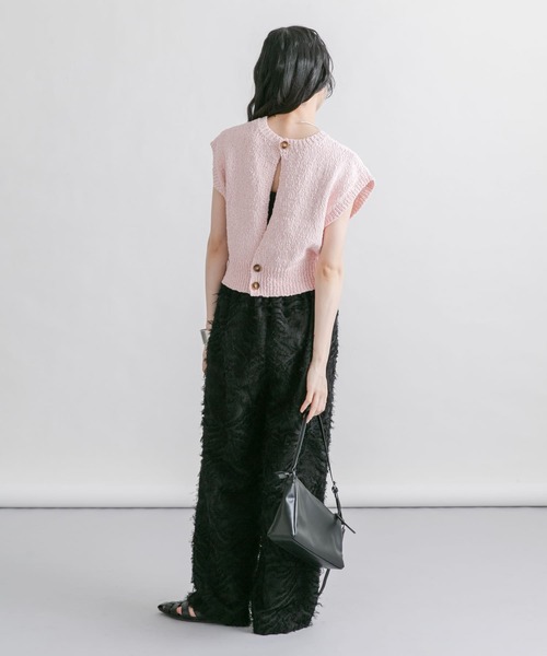 KBF（ケイビーエフ）の「フリンジイージーパンツ（その他パンツ・レディース・ブラック/アイボリー・ONE）」の19枚目の写真