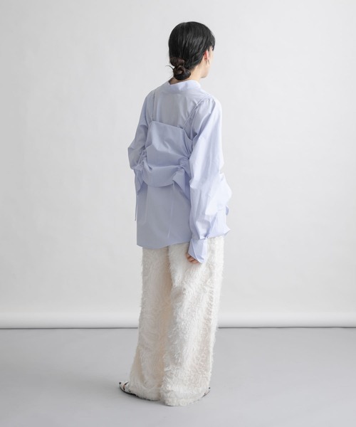 KBF（ケイビーエフ）の「フリンジイージーパンツ（その他パンツ・レディース・ブラック/アイボリー・ONE）」の3枚目の写真