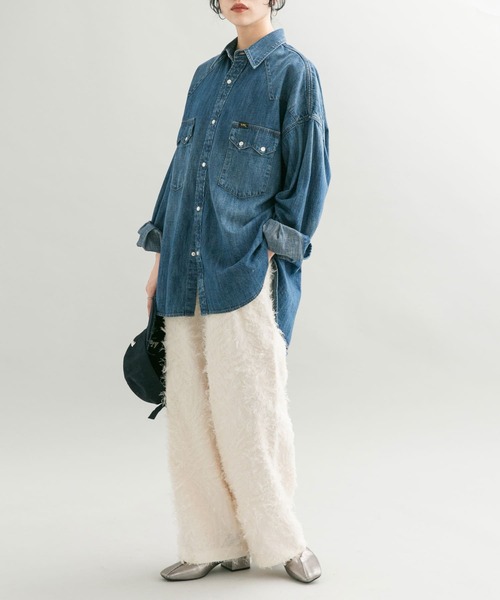 KBF（ケイビーエフ）の「フリンジイージーパンツ（その他パンツ・レディース・ブラック/アイボリー・ONE）」の4枚目の写真