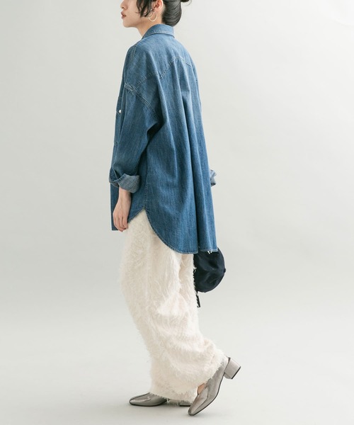 KBF（ケイビーエフ）の「フリンジイージーパンツ（その他パンツ・レディース・ブラック/アイボリー・ONE）」の5枚目の写真