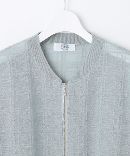 J.PRESS(ジェイプレス)の「【洗える】SHEER JACQUARD ニット ブルゾン(カーディガン/ボレロ・レディース・ホワイト系/ブラック系/スカイブルー系・T15/T13)」の13枚目の写真