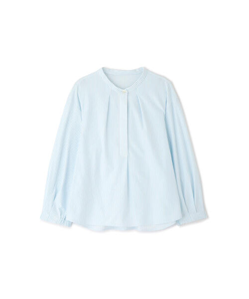 human woman(ヒューマンウーマン)の「◆鹿の子ジャージーストライプバンドカラープルオーバー(Tシャツ/カットソー・レディース・チャコールグレー/ブルー系その他3・MEDIUM)」の14枚目の写真