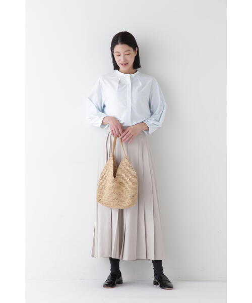 human woman(ヒューマンウーマン)の「◆鹿の子ジャージーストライプバンドカラープルオーバー(Tシャツ/カットソー・レディース・チャコールグレー/ブルー系その他3・MEDIUM)」の15枚目の写真