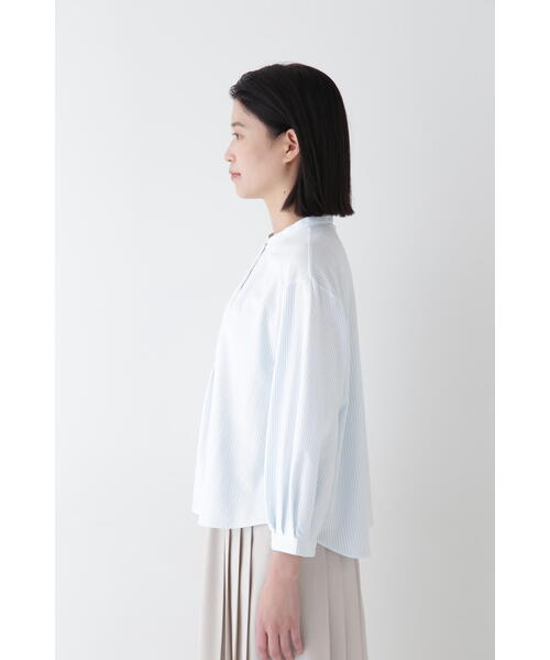 human woman(ヒューマンウーマン)の「◆鹿の子ジャージーストライプバンドカラープルオーバー(Tシャツ/カットソー・レディース・チャコールグレー/ブルー系その他3・MEDIUM)」の18枚目の写真