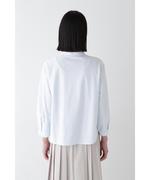 human woman(ヒューマンウーマン)の「◆鹿の子ジャージーストライプバンドカラープルオーバー(Tシャツ/カットソー・レディース・チャコールグレー/ブルー系その他3・MEDIUM)」の19枚目の写真