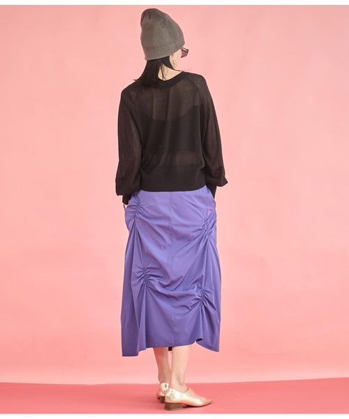 Settimissimo（セッティミッシモ）の「リネンタッチ 2WAY シアー カーディガン（カーディガン/ボレロ・レディース・ラベンダー/ブラック/オフホワイト・FREE）」の9枚目の写真