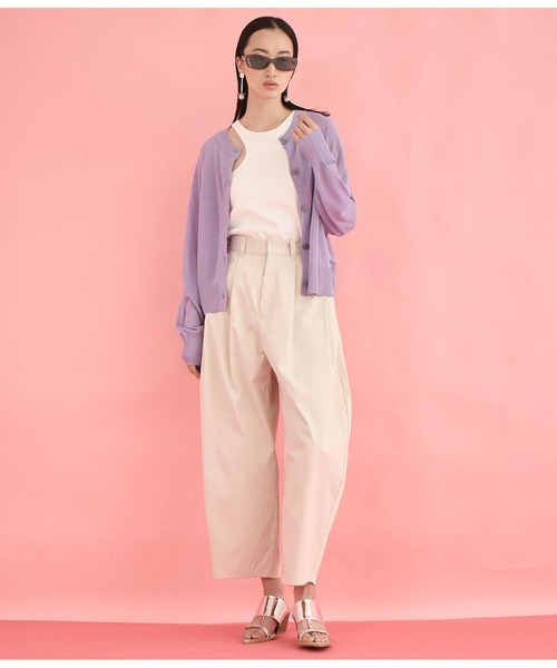 Settimissimo（セッティミッシモ）の「リネンタッチ 2WAY シアー カーディガン（カーディガン/ボレロ・レディース・ラベンダー/ブラック/オフホワイト・FREE）」の15枚目の写真