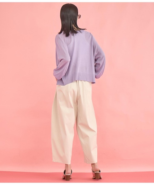 Settimissimo（セッティミッシモ）の「リネンタッチ 2WAY シアー カーディガン（カーディガン/ボレロ・レディース・ラベンダー/ブラック/オフホワイト・FREE）」の17枚目の写真