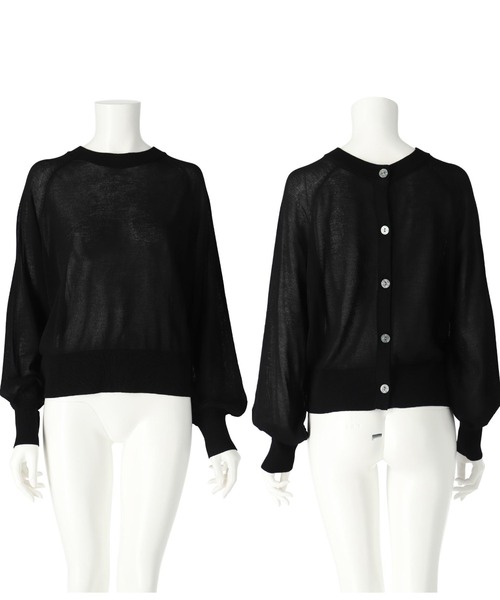 Settimissimo（セッティミッシモ）の「リネンタッチ 2WAY シアー カーディガン（カーディガン/ボレロ・レディース・ラベンダー/ブラック/オフホワイト・FREE）」の19枚目の写真