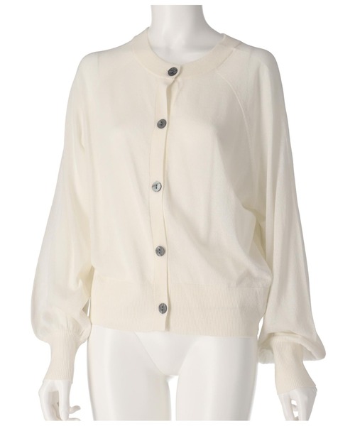 Settimissimo（セッティミッシモ）の「リネンタッチ 2WAY シアー カーディガン（カーディガン/ボレロ・レディース・ラベンダー/ブラック/オフホワイト・FREE）」の20枚目の写真