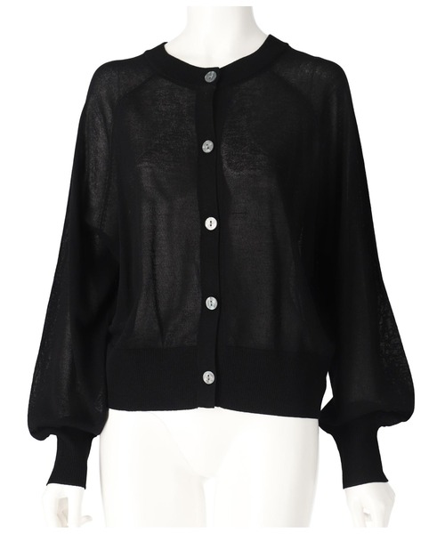 Settimissimo（セッティミッシモ）の「リネンタッチ 2WAY シアー カーディガン（カーディガン/ボレロ・レディース・ラベンダー/ブラック/オフホワイト・FREE）」の21枚目の写真