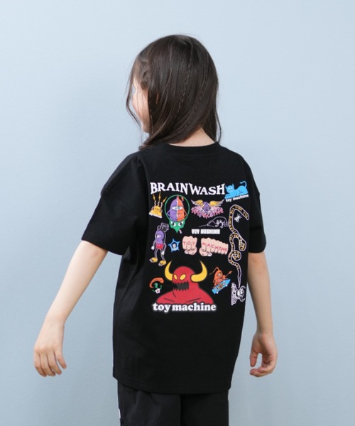 TOY　MACHINE（トイ　マシーン）の「TOY MACHINE/トイマシーン BRAIN WASH S/S T キッズ Tシャツ 25S902-42（Tシャツ/カットソー・キッズ・ブラック/ホワイト/オレンジ・130cm/140cm/150cm/160cm）」の3枚目の写真