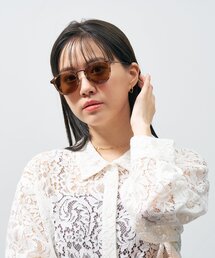 【UNITED ARROWS】ラウンド型 折りたたみサングラス zoff×UNITED ARROWS 折りたたみ サングラス