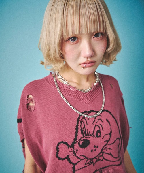 GALFYダメージニットベスト GALFYダメージニットベスト GALFYダメージニットベスト GALFY