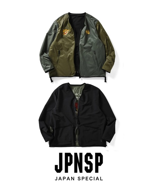 TAION(タイオン)の「【TAION(タイオン)】〈ユニセックス〉ノンダウン ジャパンスペシャル リバーシブル ベトジャン ジャケット(その他アウター・メンズ・ブラック系その他3/グリーン系その他6/オリーブ×ブラック・M/L/S/XL)」の3枚目の写真