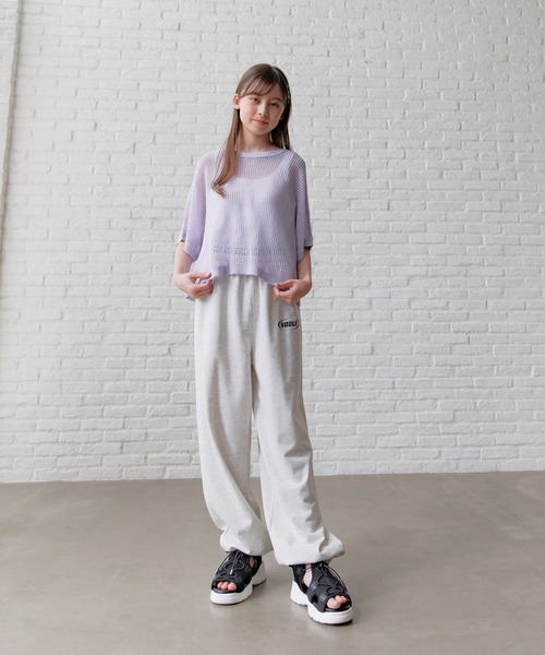 GLOBAL WORK（グローバルワーク）の「ダブルウエストカットパンツ/323380（スウェットパンツ・キッズ・ブラック/ホワイト系その他/杢グレー・130cm/140cm/150cm/160cm）」の4枚目の写真