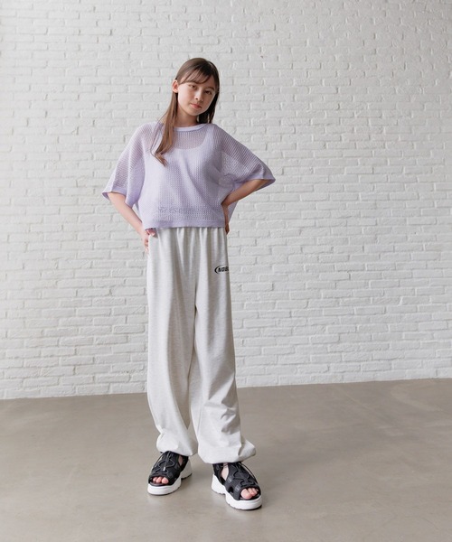 GLOBAL WORK（グローバルワーク）の「ダブルウエストカットパンツ/323380（スウェットパンツ・キッズ・ブラック/ホワイト系その他/杢グレー・130cm/140cm/150cm/160cm）」の6枚目の写真