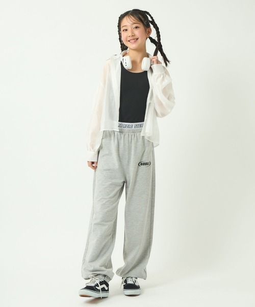 GLOBAL WORK（グローバルワーク）の「ダブルウエストカットパンツ/323380（スウェットパンツ・キッズ・ブラック/ホワイト系その他/杢グレー・130cm/140cm/150cm/160cm）」の16枚目の写真