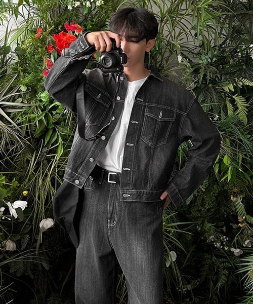 NOWLE（ノウル）の「【NOWLE】ヴィンテージ ウォッシュ デニム ショート ジャケット（デニムジャケット・メンズ・ブラック・MEDIUM/LARGE/X-LARGE）」の20枚目の写真