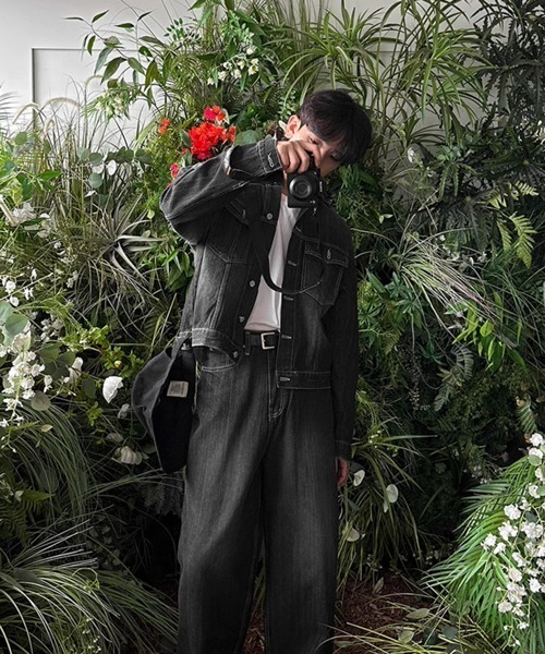 NOWLE（ノウル）の「【NOWLE】ヴィンテージ ウォッシュ デニム ショート ジャケット（デニムジャケット・メンズ・ブラック・MEDIUM/LARGE/X-LARGE）」の11枚目の写真