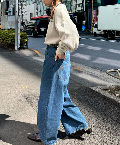 RePRODUCTION LABEL(リプロダクションレーベル)の「【RePRODUCTION LABEL / リプロダクションレーベル】ラウンドカットサーマルロンT(Tシャツ/カットソー・レディース・チャコールグレー/アイボリー・FREE)」の5枚目の写真