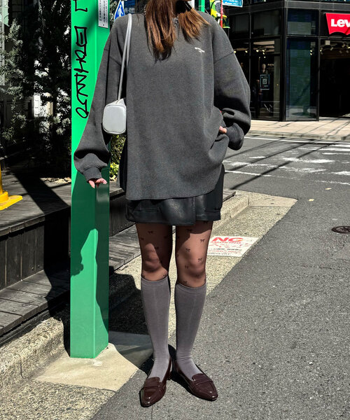 RePRODUCTION LABEL(リプロダクションレーベル)の「【RePRODUCTION LABEL / リプロダクションレーベル】ラウンドカットサーマルロンT(Tシャツ/カットソー・レディース・チャコールグレー/アイボリー・FREE)」の12枚目の写真