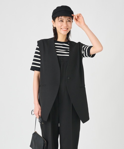 ever closet(エバークローゼット)の「ミドルジレ(ベスト・レディース・ブラック/ベージュ・FREE)」の2枚目の写真
