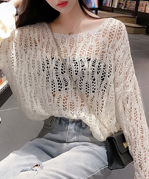 AsheKsha（アシクシャ）の「シュート丈シアートップス（Tシャツ/カットソー・レディース・ホワイト・F）」の6枚目の写真