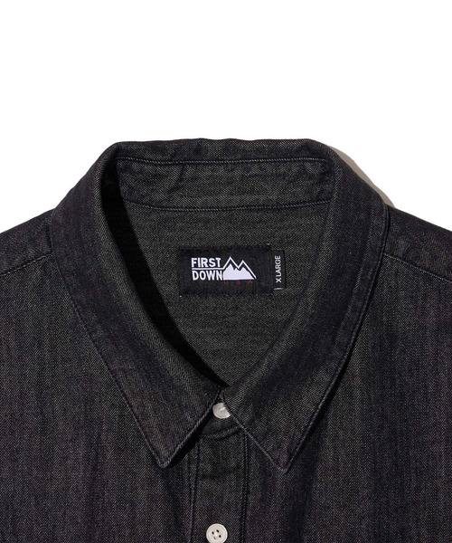 FIRST DOWN（ファーストダウン）の「デニム ショートスリーブ シャツ（シャツ/ブラウス・メンズ・ライトブルー/ブラック/インディゴブルー・XL/L/M）」の17枚目の写真