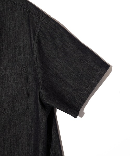 FIRST DOWN（ファーストダウン）の「デニム ショートスリーブ シャツ（シャツ/ブラウス・メンズ・ライトブルー/ブラック/インディゴブルー・XL/L/M）」の20枚目の写真