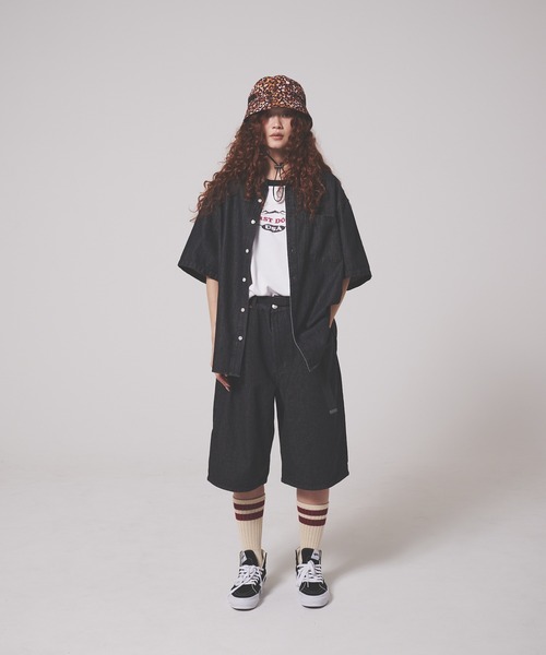 FIRST DOWN（ファーストダウン）の「デニム ショートスリーブ シャツ（シャツ/ブラウス・メンズ・ライトブルー/ブラック/インディゴブルー・XL/L/M）」の7枚目の写真