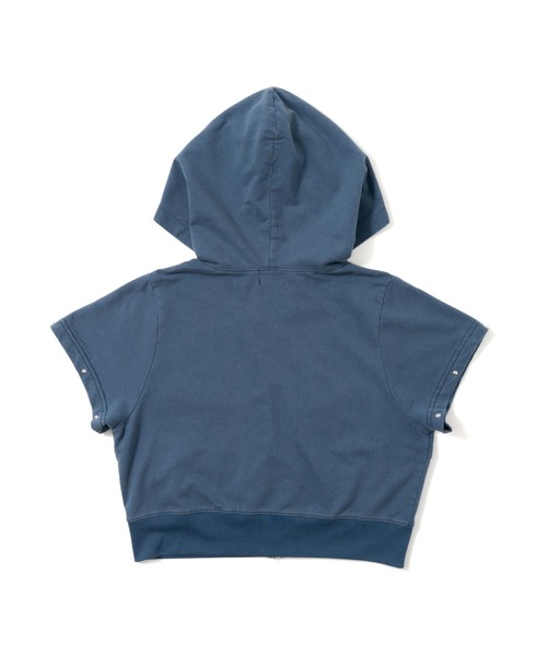 HTH(エイチティーエイチ)の「short sleeve zip hoodie(パーカー・レディース・ブルー/グレー/カーキ・フリー)」の8枚目の写真