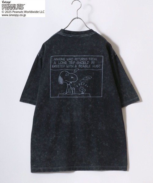 PEANUTS(ピーナッツ)の「PEANUTS SNOOPY(ピーナッツ スヌーピー)ヴィンテージライク キャラクターハートプリント メンズ レディース ユニセックス(Tシャツ/カットソー・メンズ・ミント/ラベンダー/ブラック/グレー/ライトオレンジ系・M/L/LL)」の21枚目の写真
