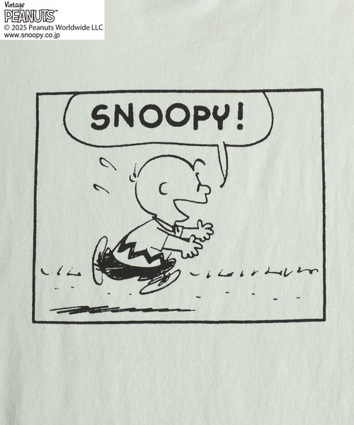 PEANUTS(ピーナッツ)の「PEANUTS SNOOPY(ピーナッツ スヌーピー)ヴィンテージライク キャラクターハートプリント メンズ レディース ユニセックス(Tシャツ/カットソー・メンズ・ミント/ラベンダー/ブラック/グレー/ライトオレンジ系・M/L/LL)」の11枚目の写真