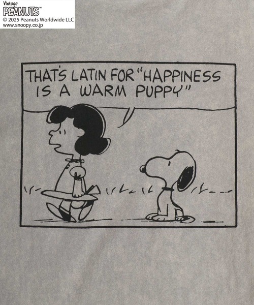 PEANUTS(ピーナッツ)の「PEANUTS SNOOPY(ピーナッツ スヌーピー)ヴィンテージライク キャラクターハートプリント メンズ レディース ユニセックス(Tシャツ/カットソー・メンズ・ミント/ラベンダー/ブラック/グレー/ライトオレンジ系・M/L/LL)」の15枚目の写真