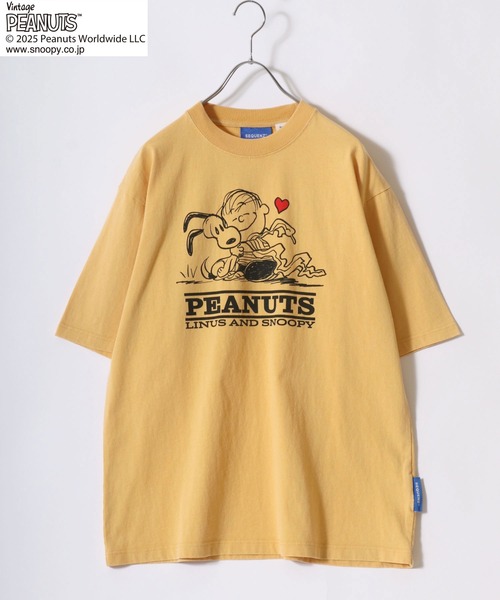 PEANUTS（ピーナッツ）の「PEANUTS SNOOPY（ピーナッツ スヌーピー）ヴィンテージライク キャラクターハートプリント メンズ ...